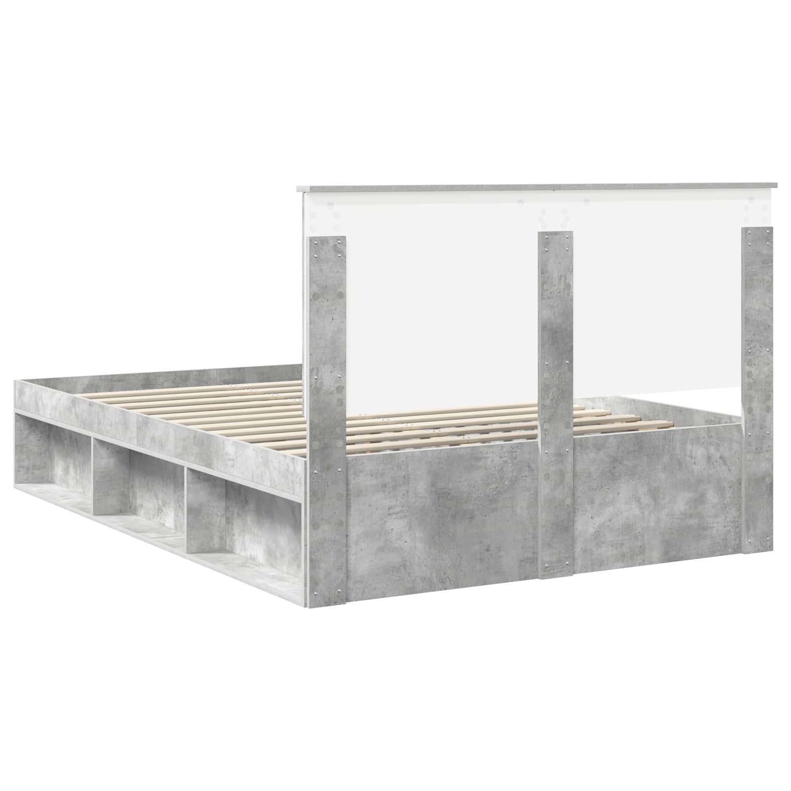 Struttura del letto Calcestruzzo 140 x 190 cm Pino massello | homemem39