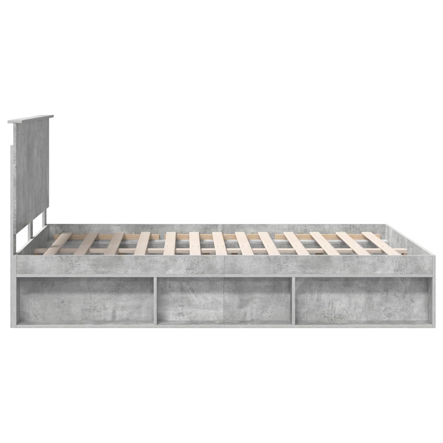 Struttura del letto Calcestruzzo 140 x 190 cm Pino massello | homemem39