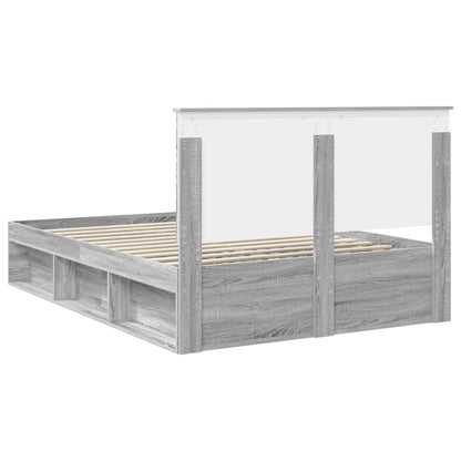 Struttura del letto Grigio Sonoma 140 x 190 cm Pino massello | homemem39