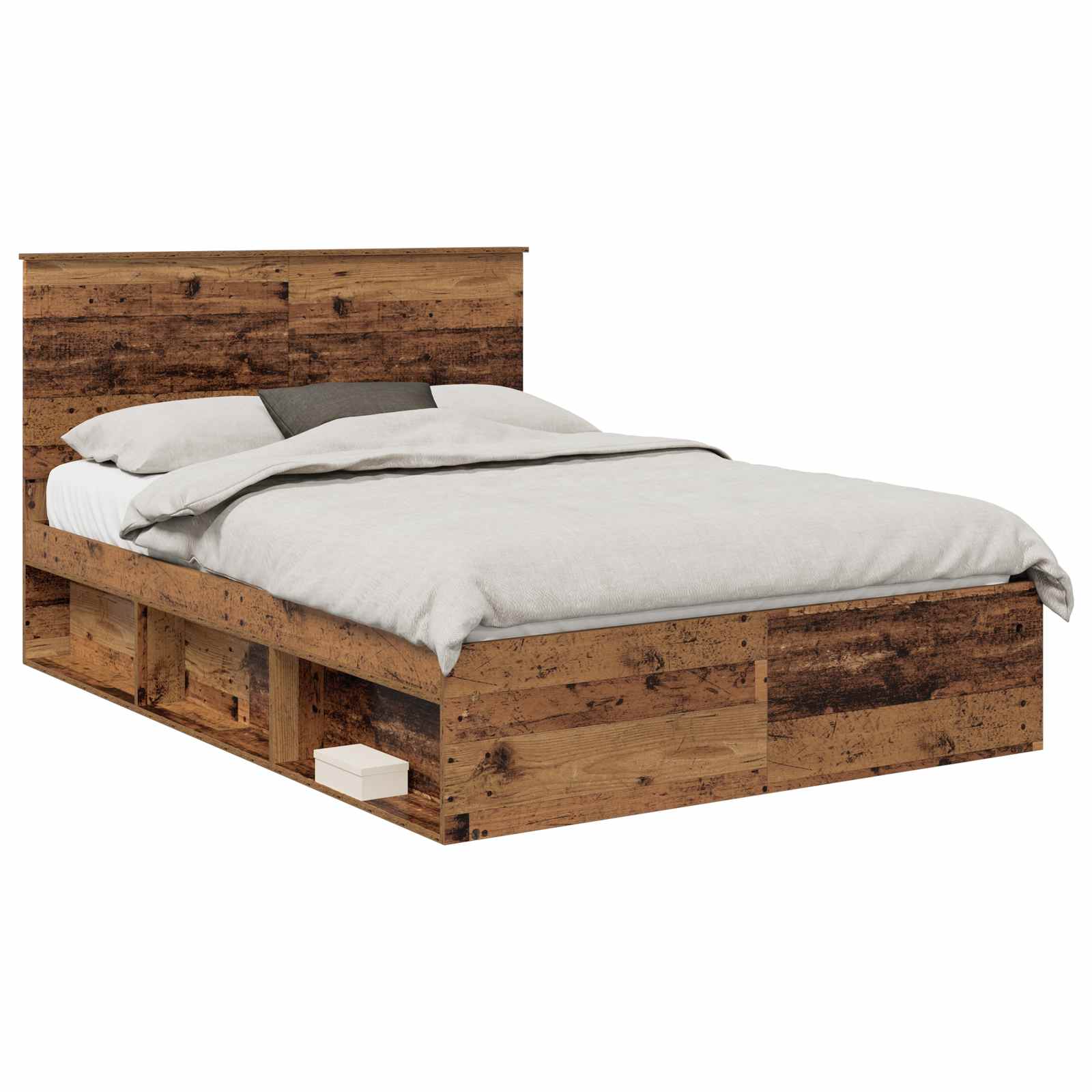Struttura del letto Legno vecchio 140 x 190 cm Pino massello | homemem39
