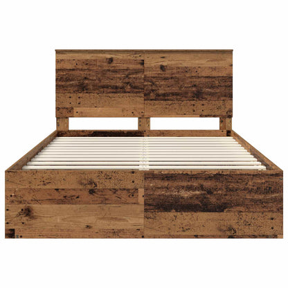 Struttura del letto Legno vecchio 140 x 190 cm Pino massello | homemem39