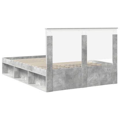Struttura del letto Grigio Concretè 135 x 190 cm Pino massello | homemem39
