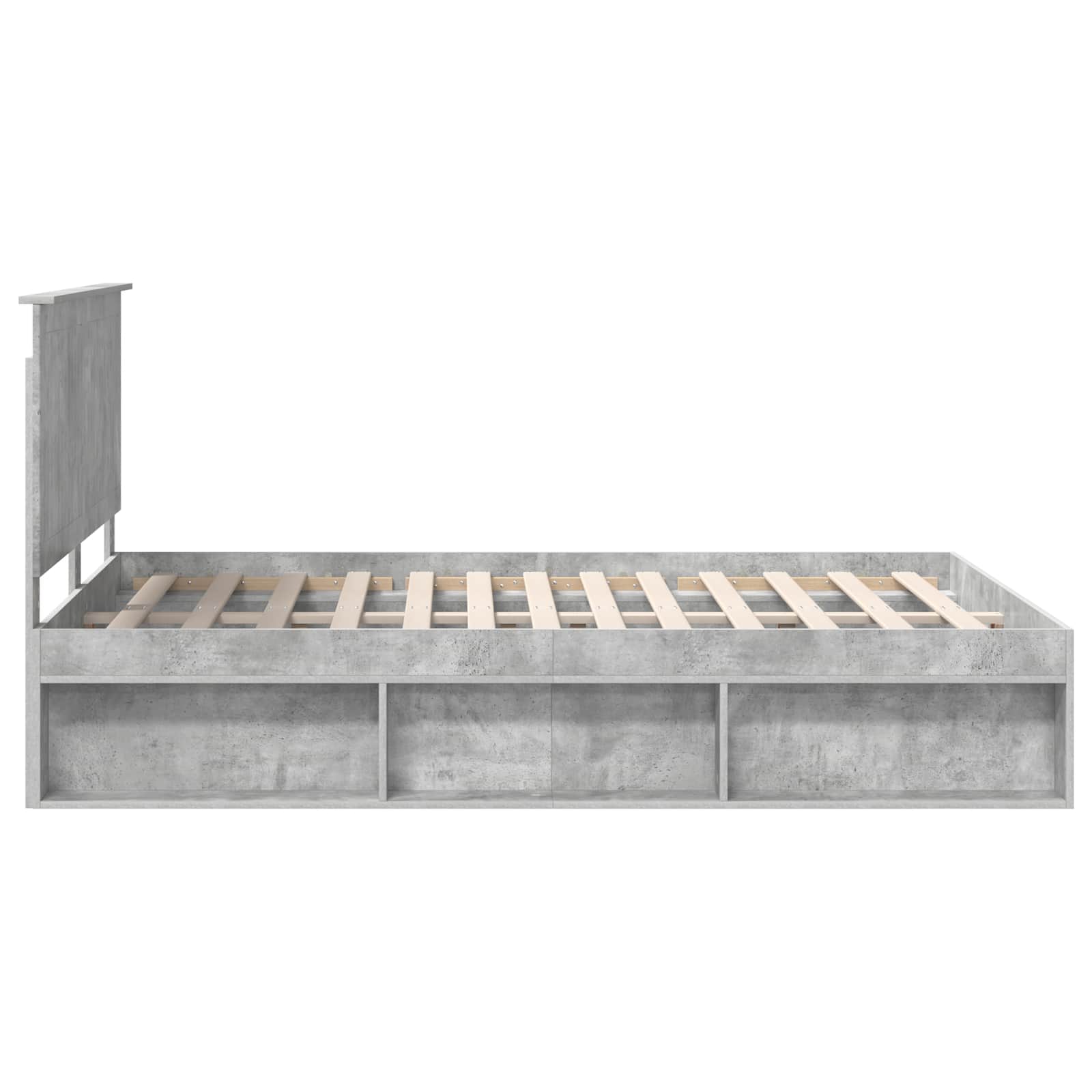 Struttura del letto Grigio Concretè 135 x 190 cm Pino massello | homemem39