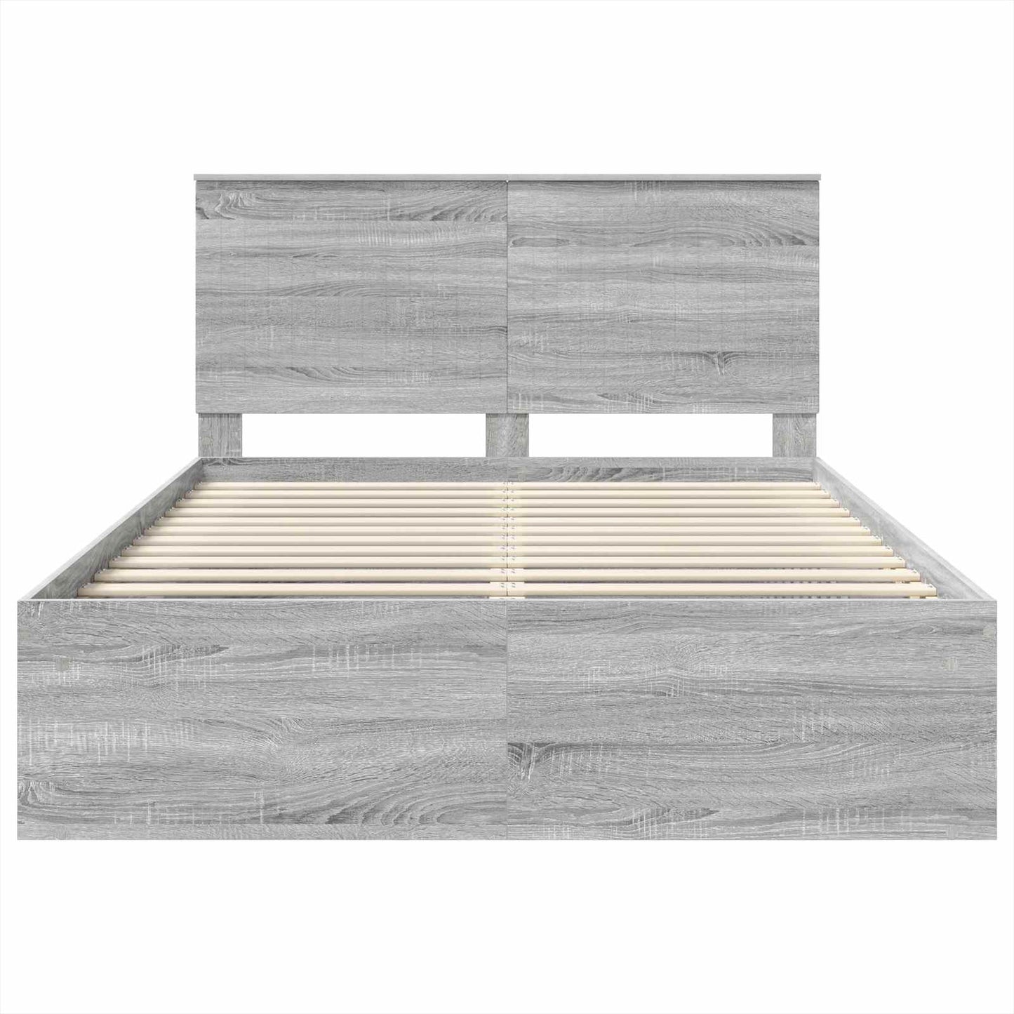 Struttura del letto Grigio Sonoma 135 x 190 cm Pino massello | homemem39