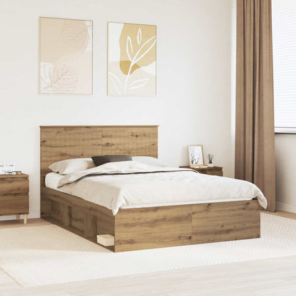 Struttura del letto Rovere Artigianale 135 x 190 cm | homemem39