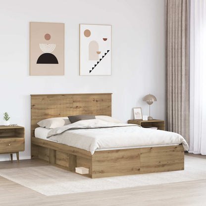 Struttura del letto Rovere Artigianale 135 x 190 cm | homemem39