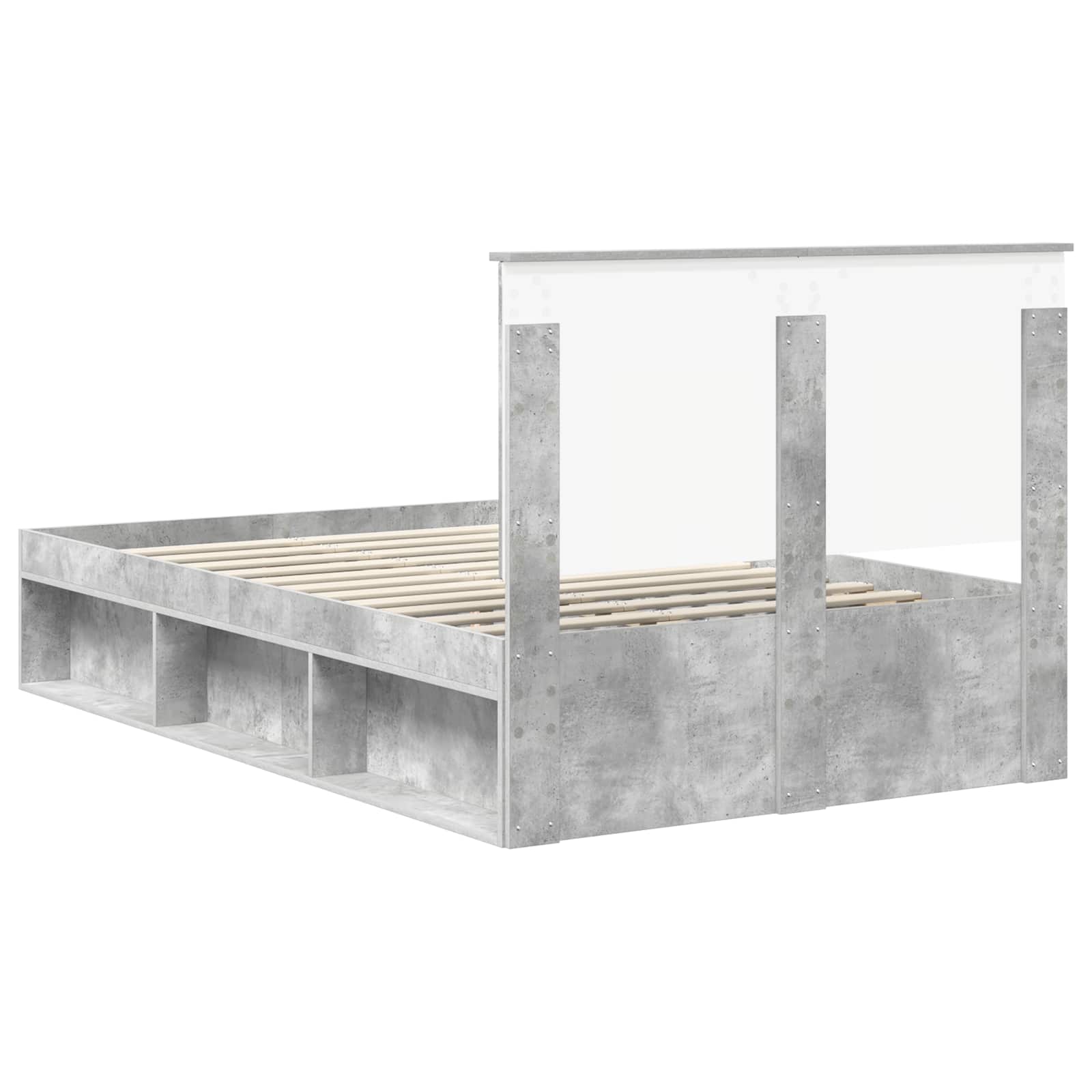 Struttura del letto Calcestruzzo 120 x 200 cm Pino massello | homemem39