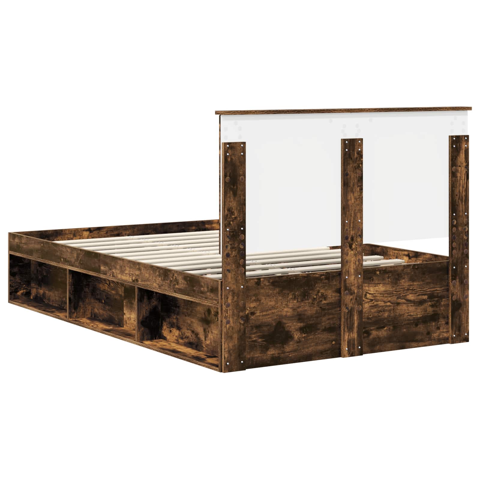 Struttura del letto Rovere fumé 120 x 200 cm Pino massello | homemem39