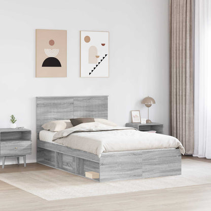 Struttura del letto Grigio Sonoma 120 x 200 cm Pino massello | homemem39