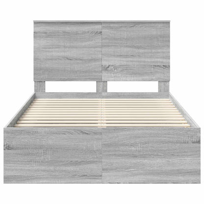 Struttura del letto Grigio Sonoma 120 x 200 cm Pino massello | homemem39