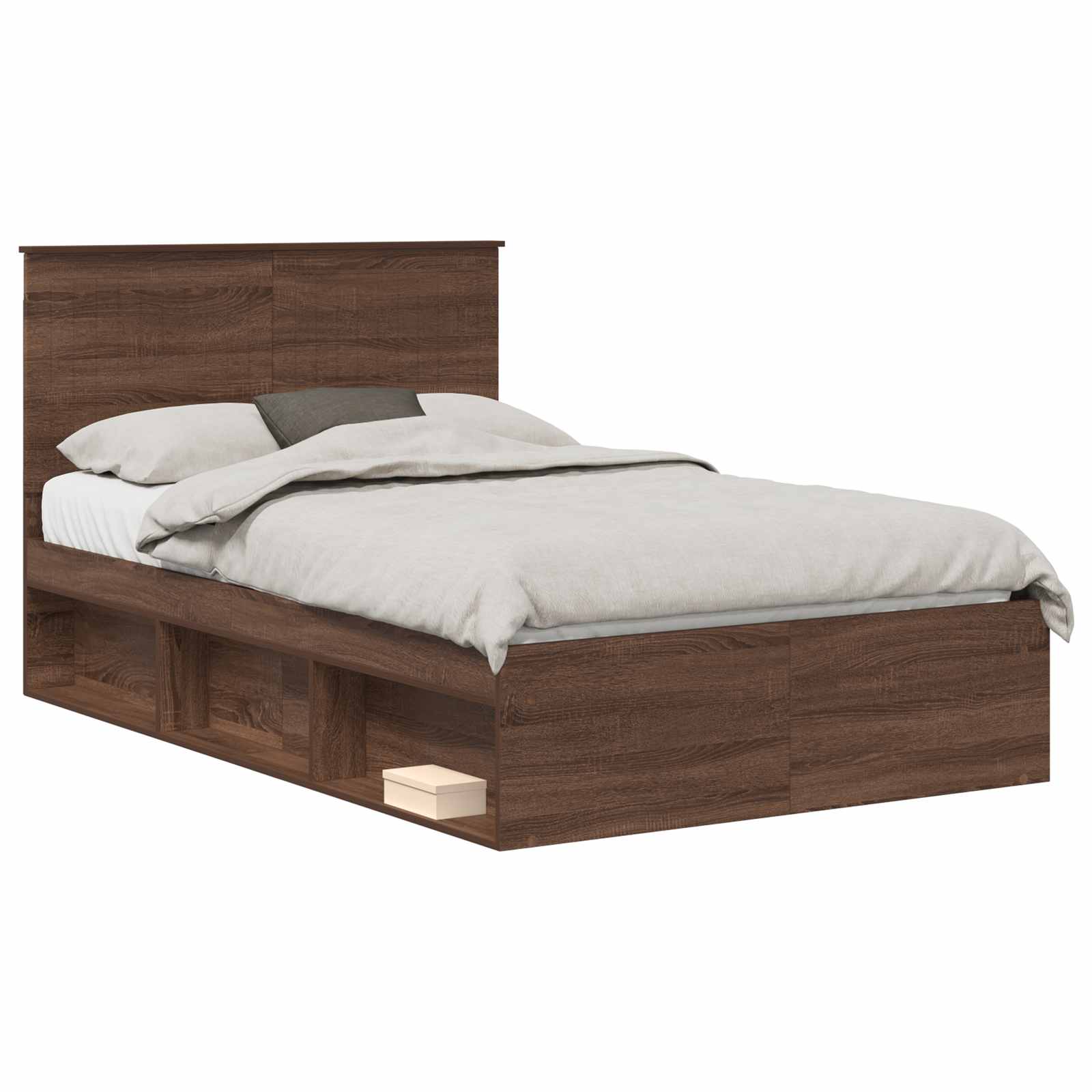 Struttura del letto Rovere Marrone 120 x 200 cm Pino massello | homemem39