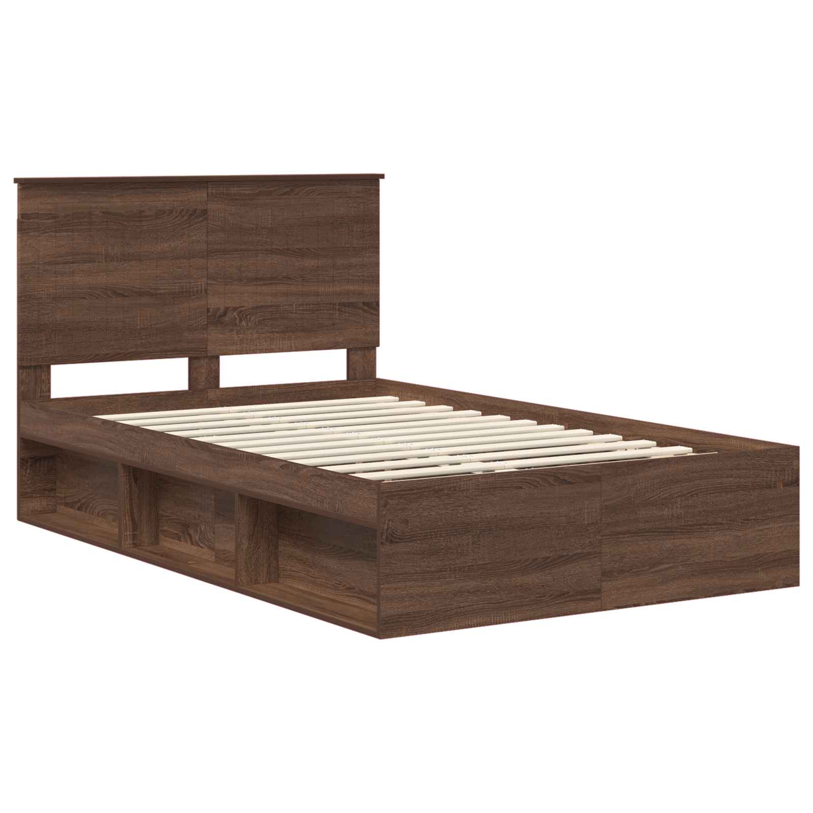 Struttura del letto Rovere Marrone 120 x 200 cm Pino massello | homemem39