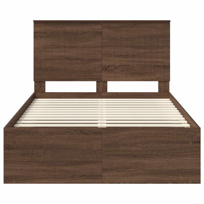 Struttura del letto Rovere Marrone 120 x 200 cm Pino massello | homemem39