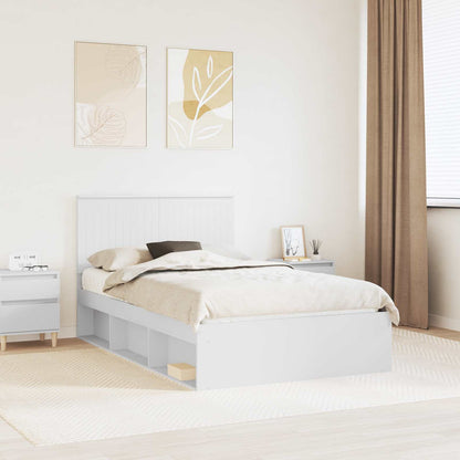 Struttura del letto Bianco 120 x 190 cm Pino massello | homemem39