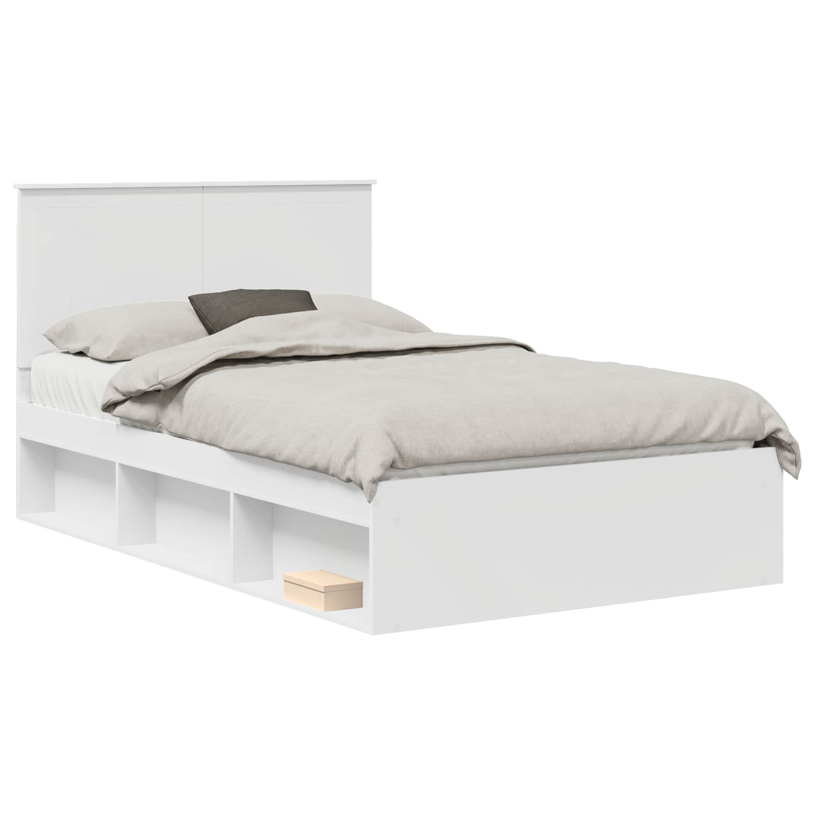 Struttura del letto Bianco 120 x 190 cm Pino massello | homemem39