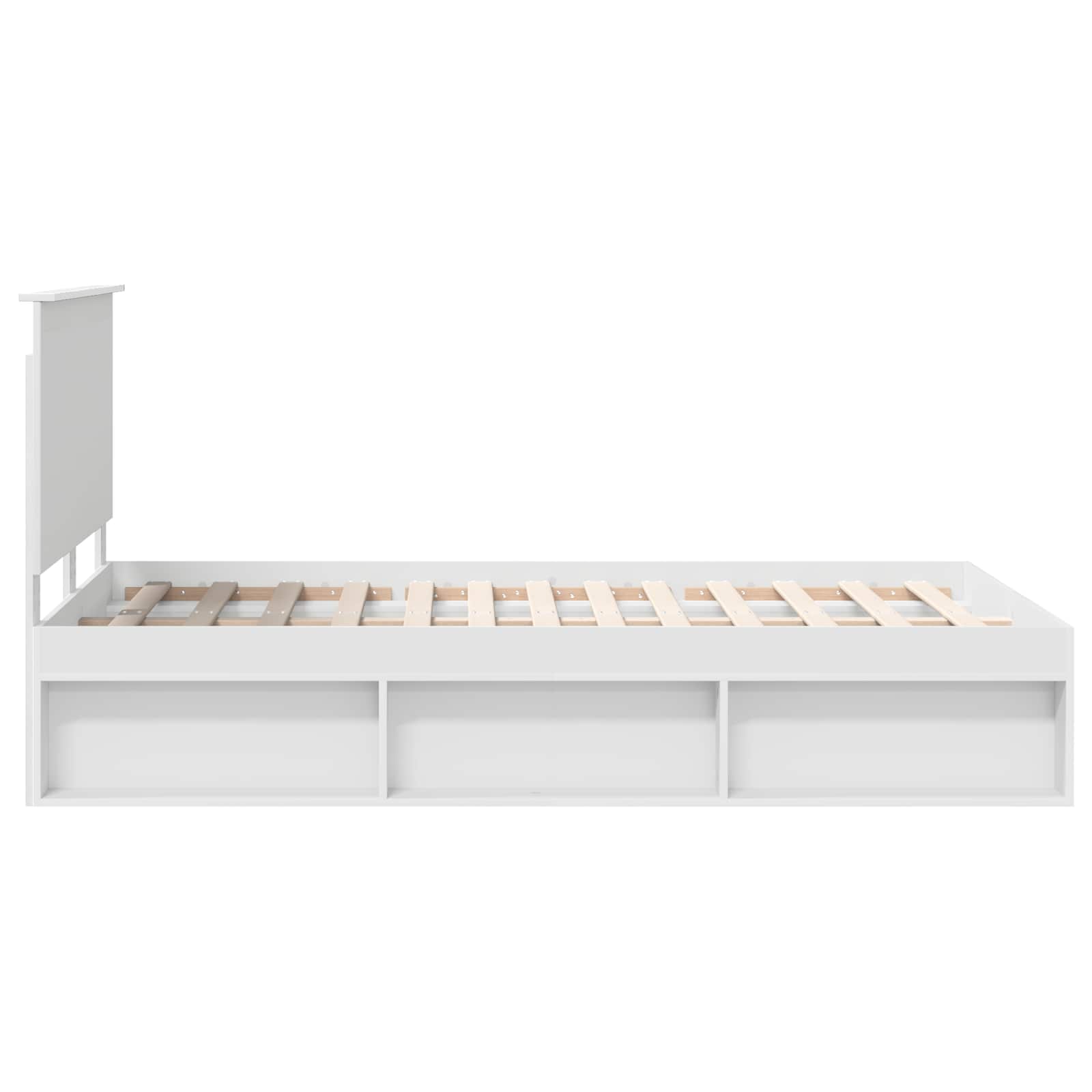 Struttura del letto Bianco 120 x 190 cm Pino massello | homemem39