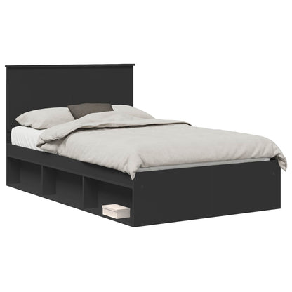Struttura del letto Nero 120 x 190 cm Pino massello | homemem39