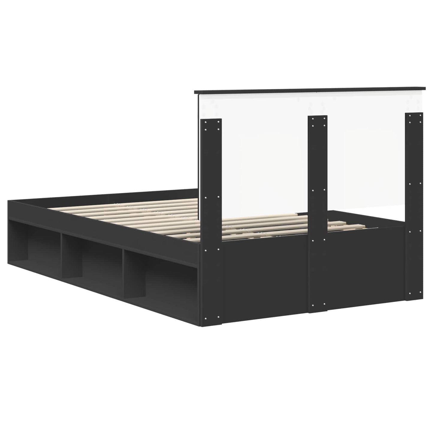 Struttura del letto Nero 120 x 190 cm Pino massello | homemem39