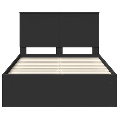 Struttura del letto Nero 120 x 190 cm Pino massello | homemem39
