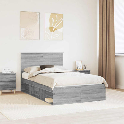 Struttura del letto Grigio Sonoma 120 x 190 cm Pino massello | homemem39