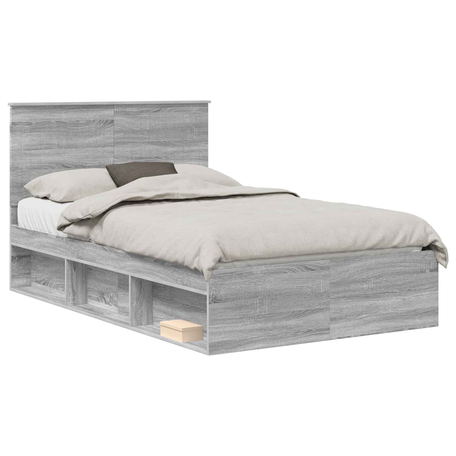 Struttura del letto Grigio Sonoma 120 x 190 cm Pino massello | homemem39