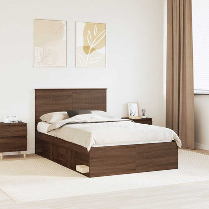 Struttura del letto Rovere Marrone 120 x 190 cm Pino massello | homemem39