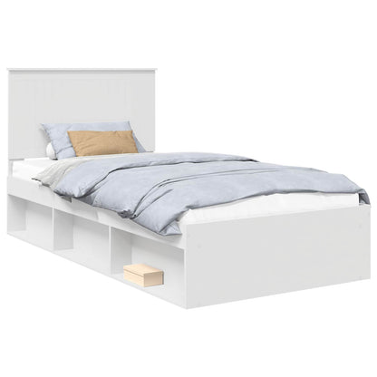 Struttura del letto Bianco 100 x 200 cm Pino massello | homemem39