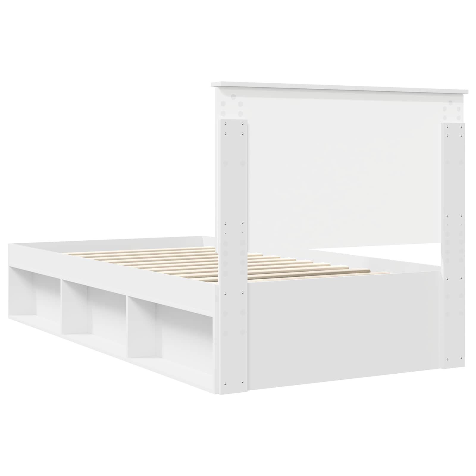 Struttura del letto Bianco 100 x 200 cm Pino massello | homemem39
