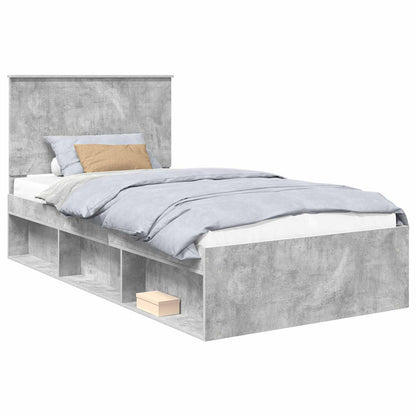 Struttura del letto Grigio Concretè 100 x 200 cm Pino massello | homemem39