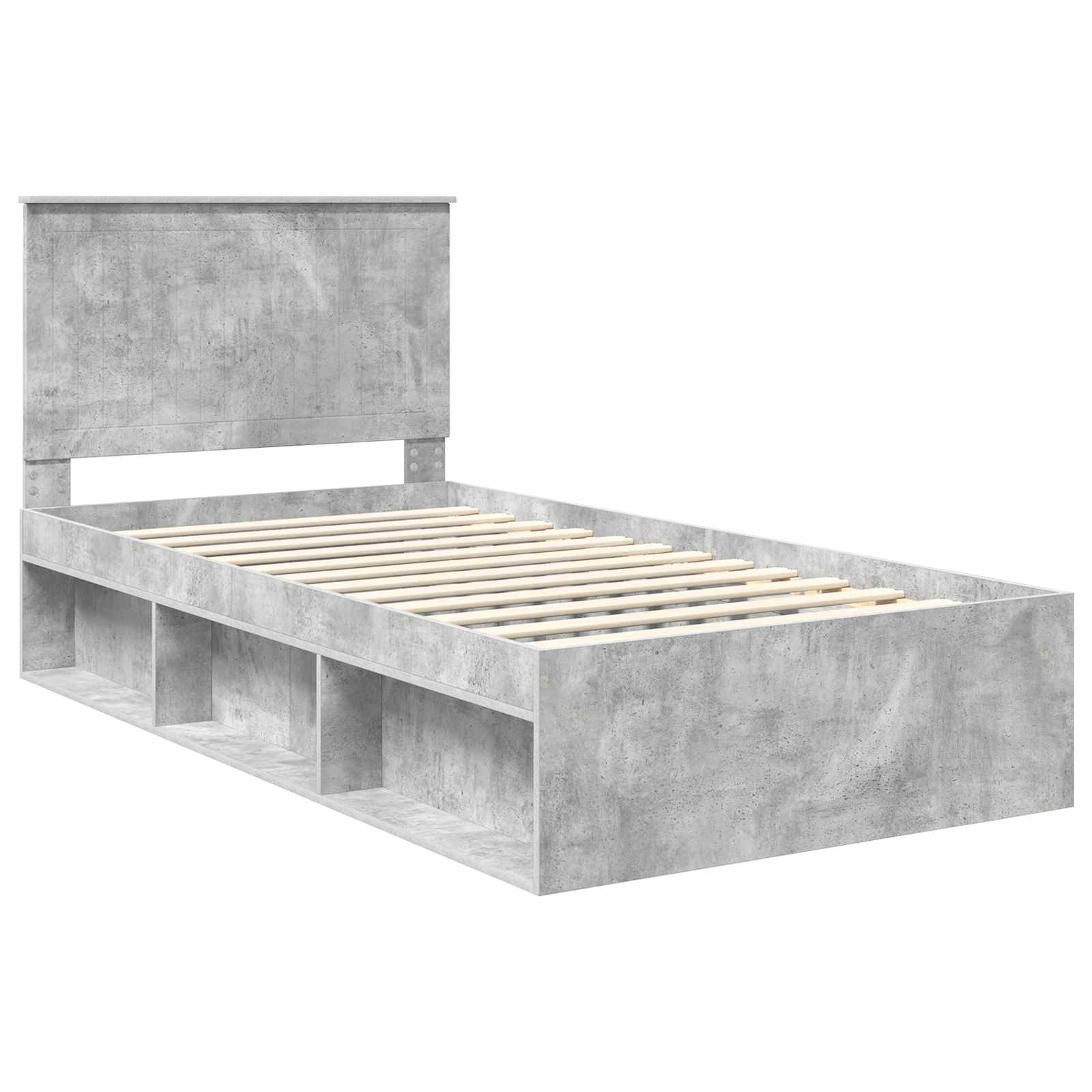 Struttura del letto Grigio Concretè 100 x 200 cm Pino massello | homemem39