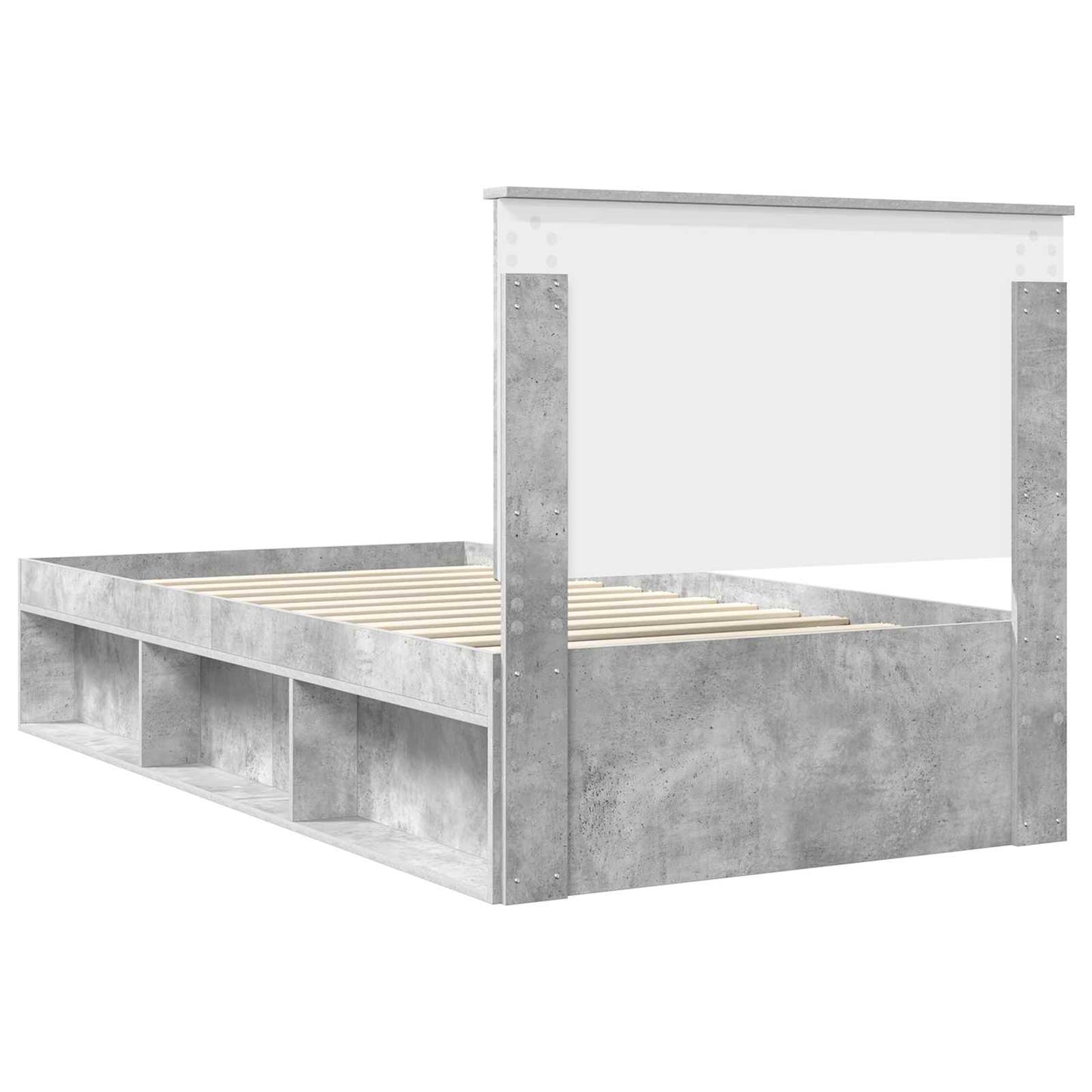 Struttura del letto Grigio Concretè 100 x 200 cm Pino massello | homemem39