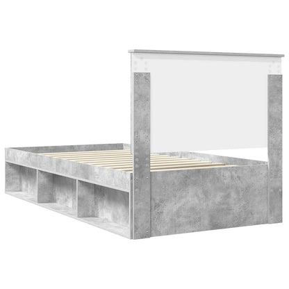 Struttura del letto Grigio Concretè 100 x 200 cm Pino massello | homemem39