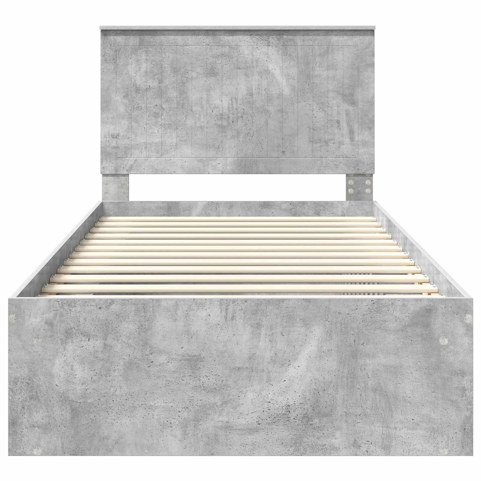 Struttura del letto Grigio Concretè 100 x 200 cm Pino massello | homemem39