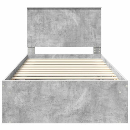 Struttura del letto Grigio Concretè 100 x 200 cm Pino massello | homemem39