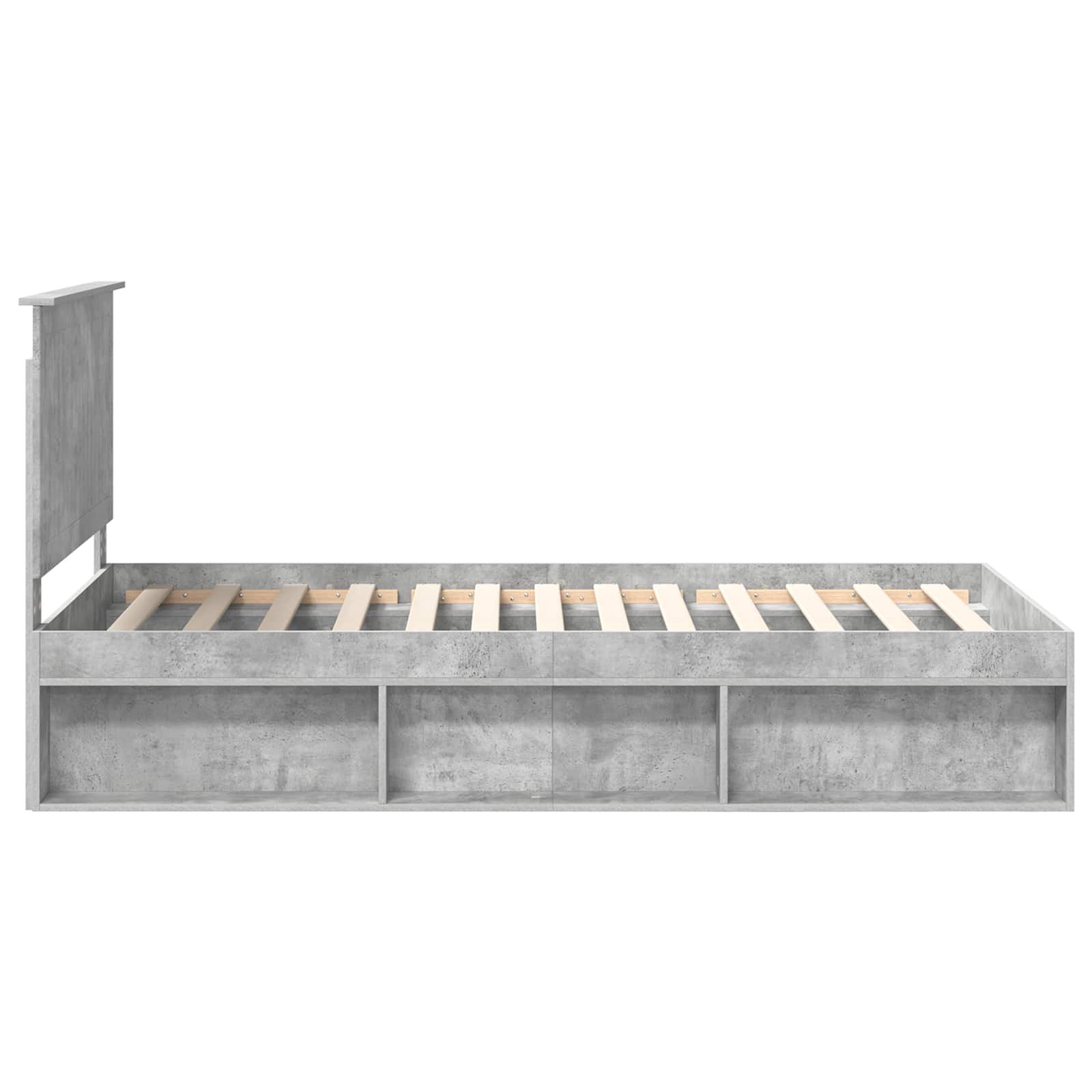 Struttura del letto Grigio Concretè 100 x 200 cm Pino massello | homemem39