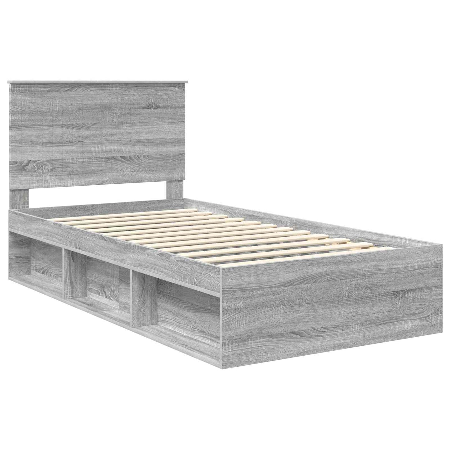 Struttura del letto Grigio Sonoma 100 x 200 cm Pino massello | homemem39