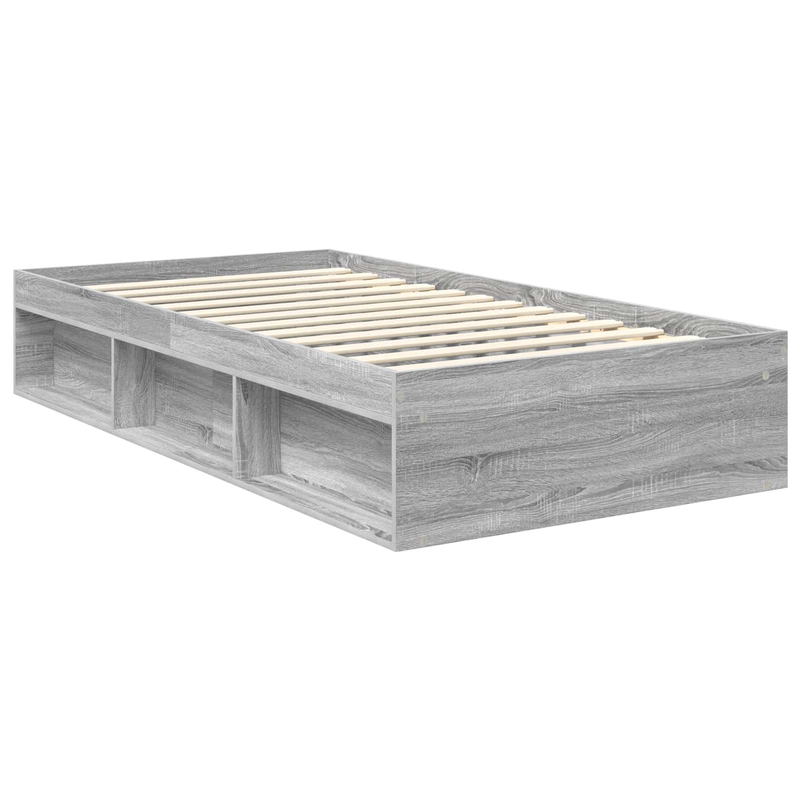 Struttura del letto Grigio Sonoma 100 x 200 cm Pino massello | homemem39