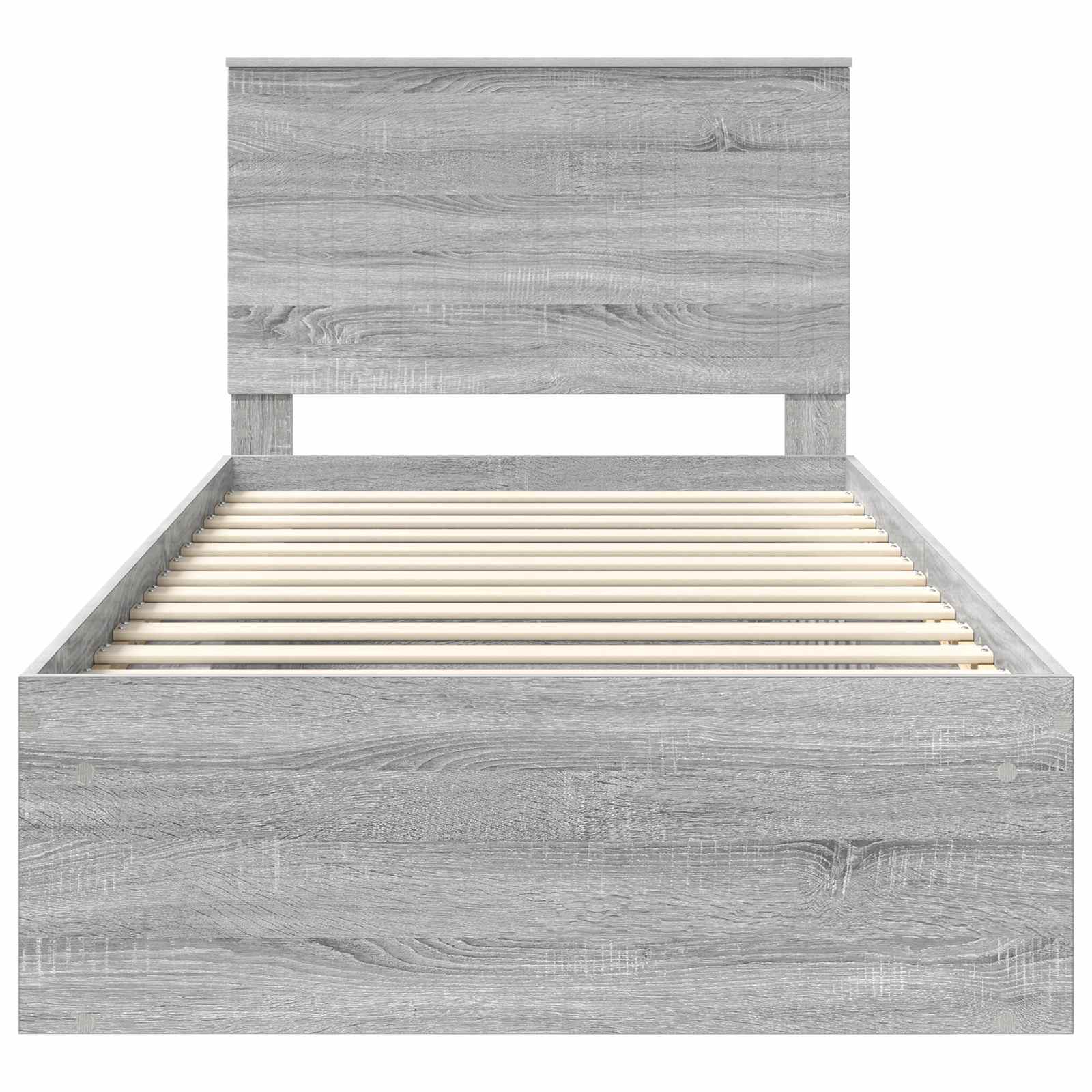 Struttura del letto Grigio Sonoma 100 x 200 cm Pino massello | homemem39