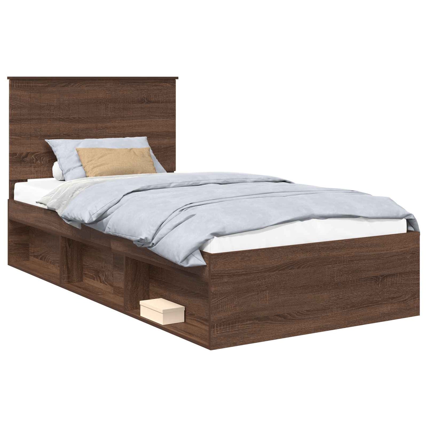 Struttura del letto Rovere Marrone 100 x 200 cm Pino massello | homemem39