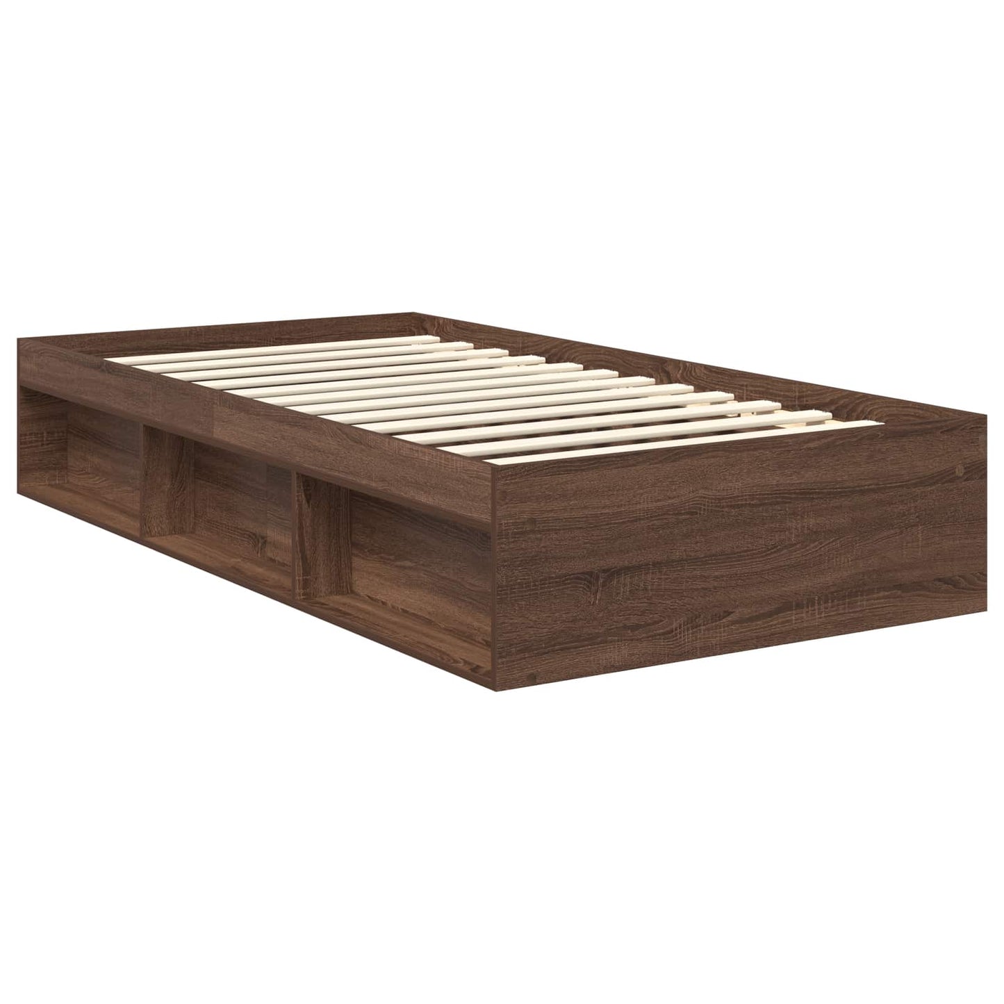 Struttura del letto Rovere Marrone 100 x 200 cm Pino massello | homemem39