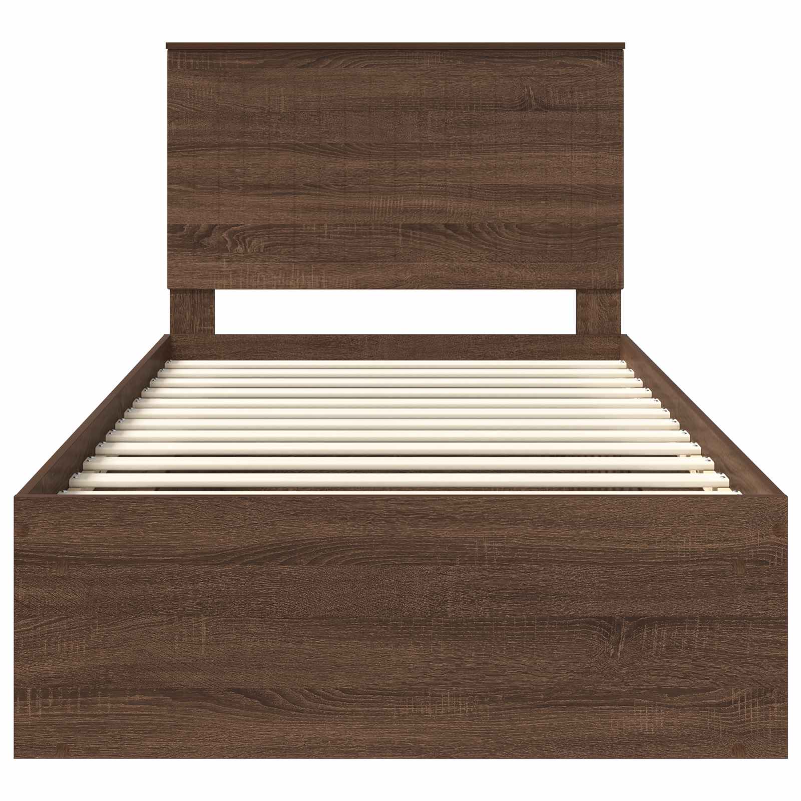 Struttura del letto Rovere Marrone 100 x 200 cm Pino massello | homemem39