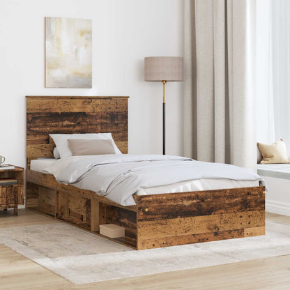 Struttura del letto Legno vecchio 100 x 200 cm Pino massello | homemem39