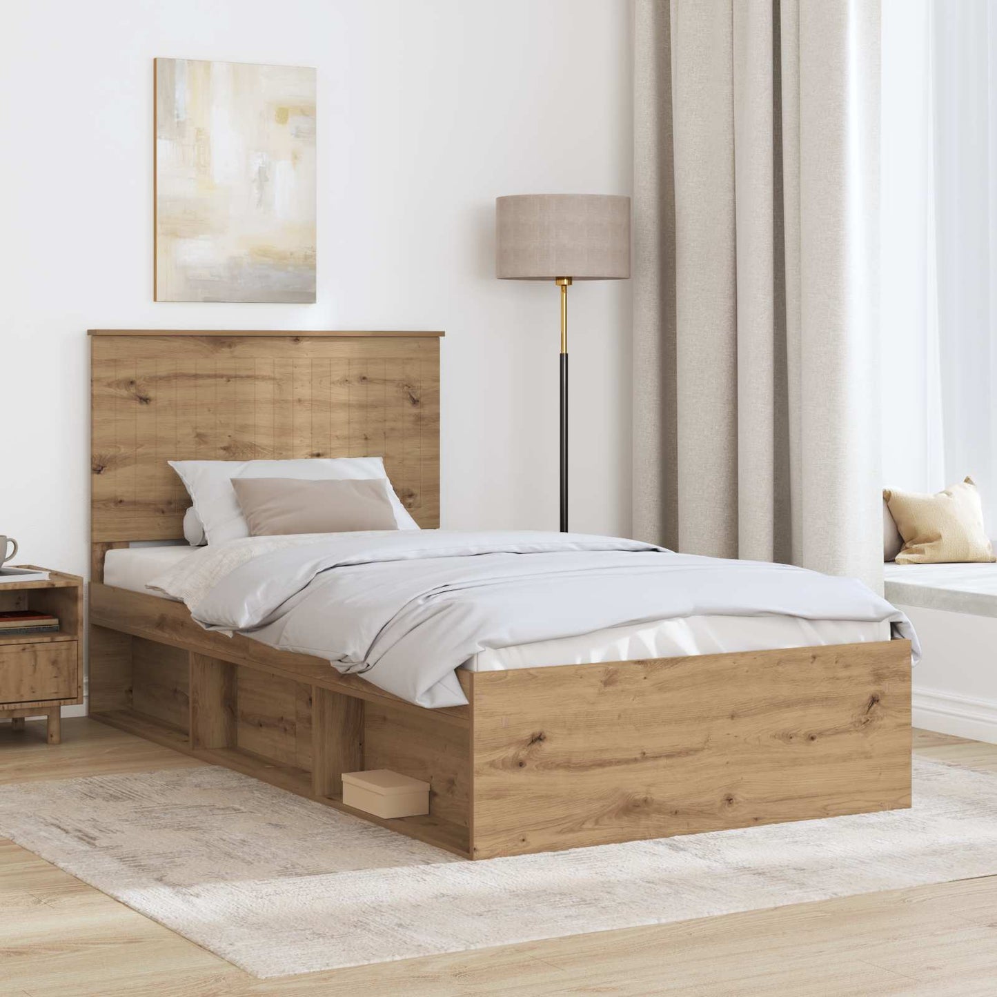 Struttura del letto Rovere Artigianale 100 x 200 cm | homemem39
