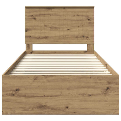 Struttura del letto Rovere Artigianale 100 x 200 cm | homemem39