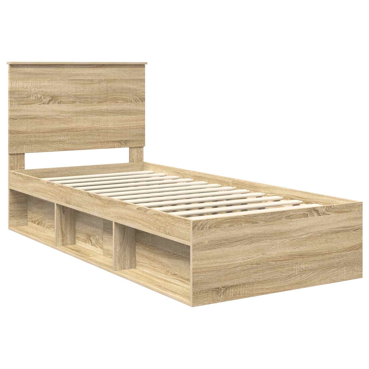 Struttura del letto Rovere Sonoma 90 x 190 cm Pino massello | homemem39