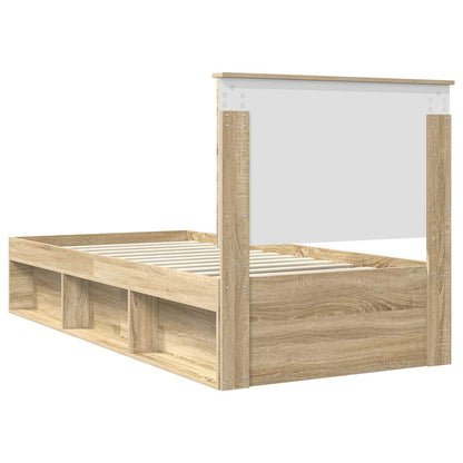 Struttura del letto Rovere Sonoma 90 x 190 cm Pino massello | homemem39