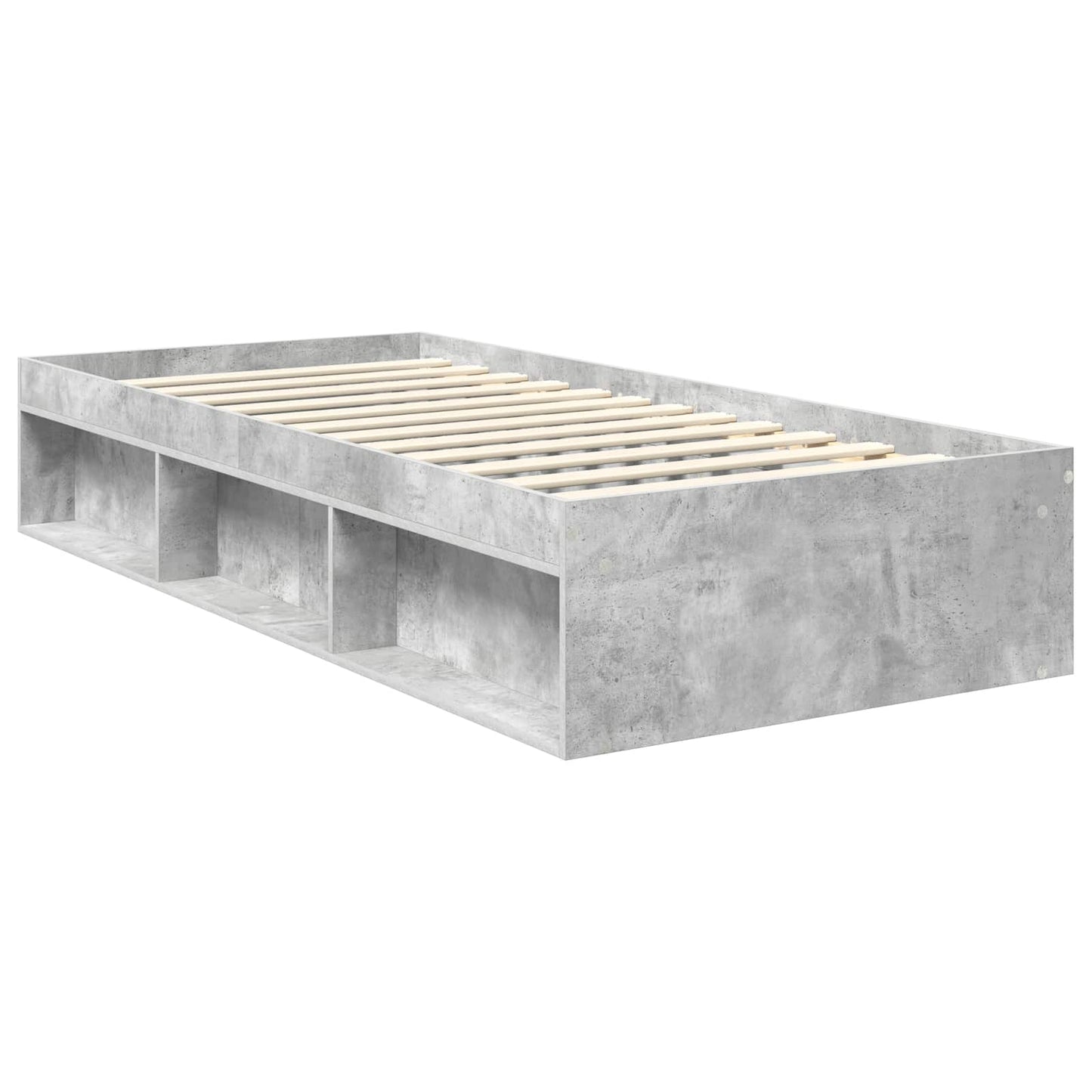 Struttura del letto Calcestruzzo 90 x 200 cm Pino massello | homemem39