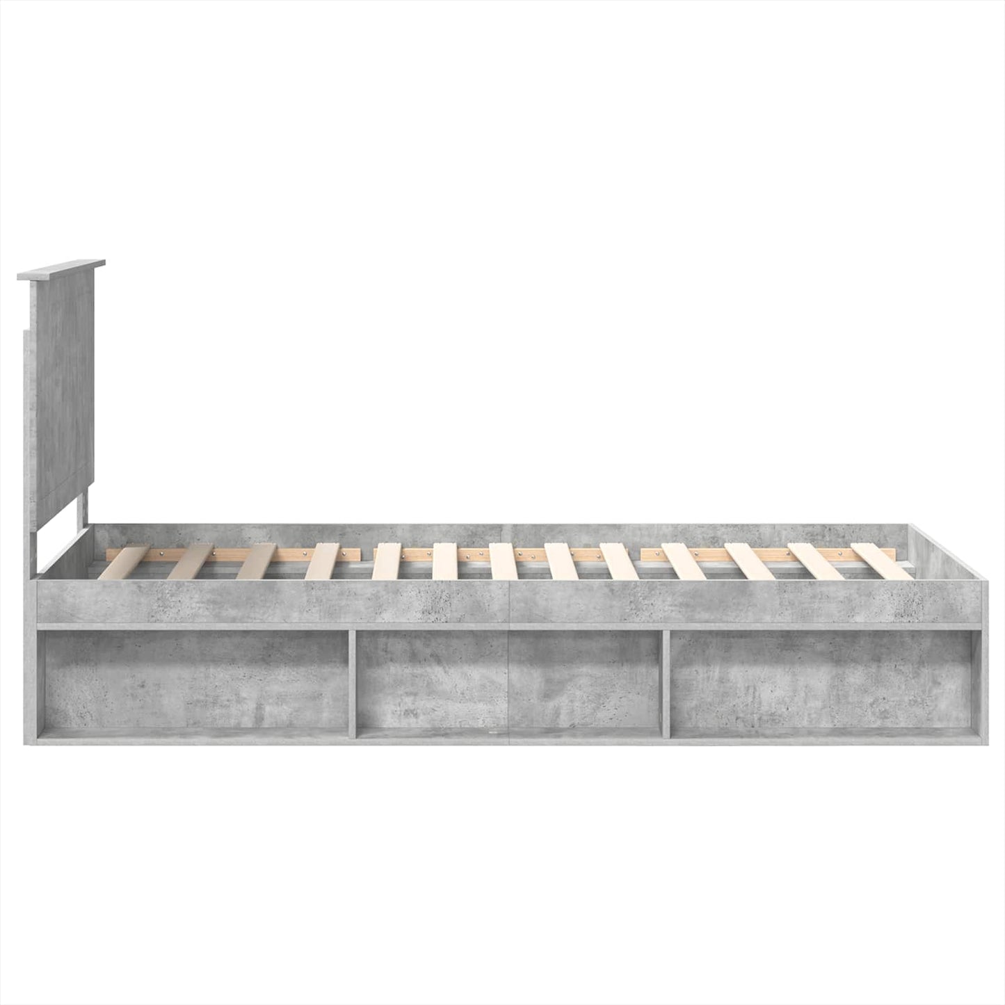 Struttura del letto Calcestruzzo 90 x 200 cm Pino massello | homemem39