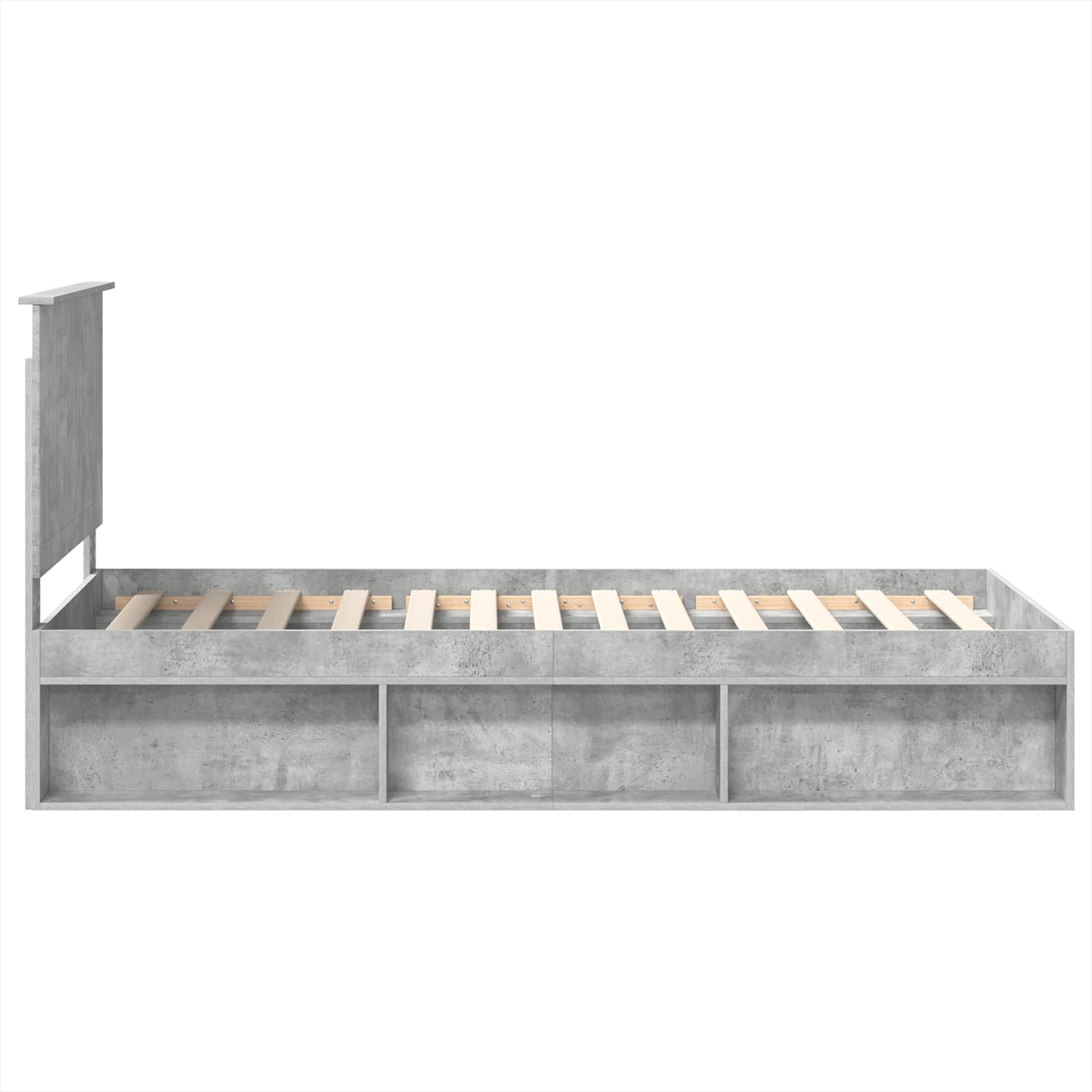 Struttura del letto Calcestruzzo 90 x 200 cm Pino massello | homemem39