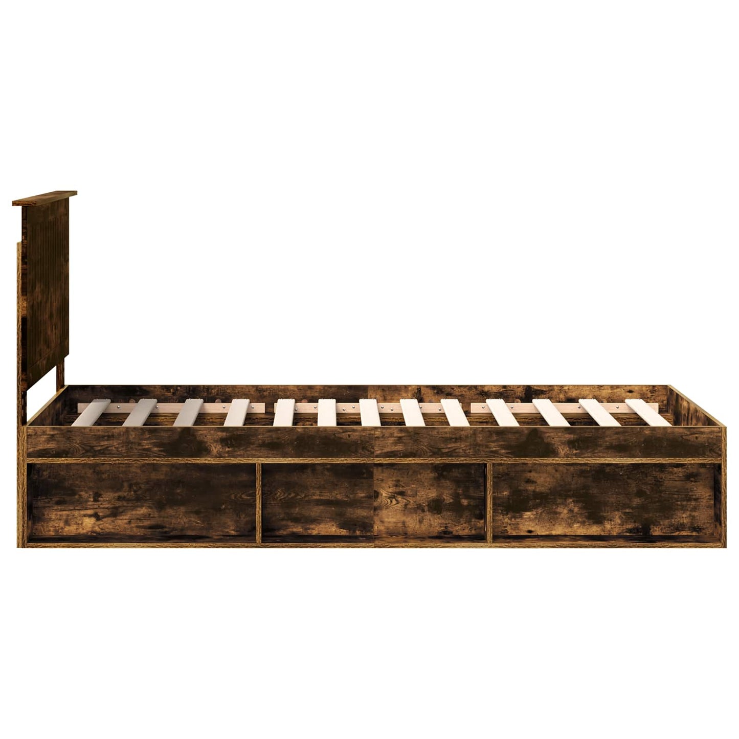 Struttura del letto Rovere fumé 90 x 200 cm Pino massello | homemem39